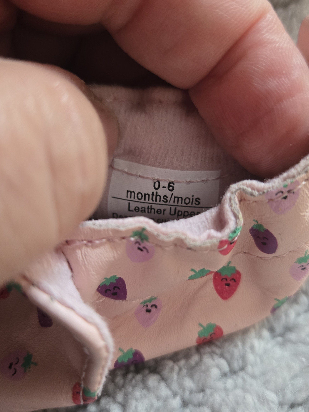 Robeez Berry Sweet Leather Soft Sole Moccasins Pink 0-6 Months - Picture 6 of 6